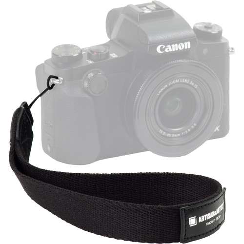 Artisan & Artist ACAM 296 Acrylic Camera Wrist Strap (Black) / (ACAM-296-BLK)