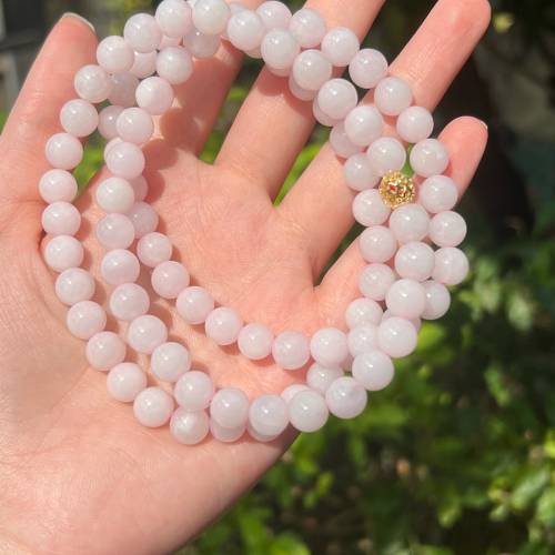 翡翠 | 天然緬甸翡翠A貨 冰粉多圈珠串 8.4mm（附証書）