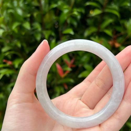 翡翠 | 天然緬甸翡翠A貨 冰粉手鐲 56.5圈（附證書）