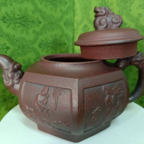 紫砂浮雕四大美人