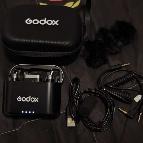 95%新 Godox 神牛 WEC-S Kit 2 無線一拖二 送 Sony ECM-LV1 夾Mic 收音咪Set 支援數...
