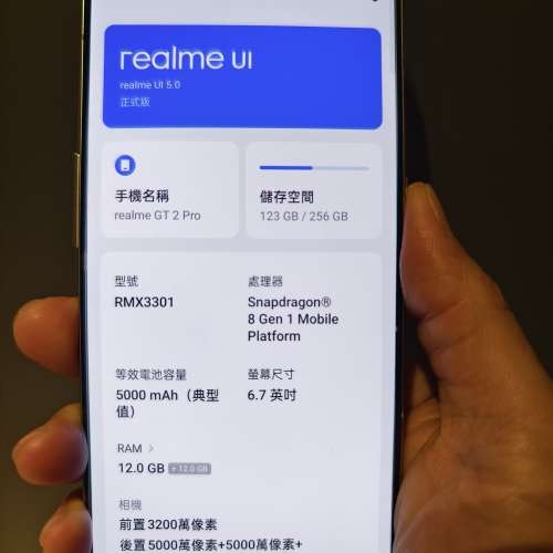 Realme gt2pro 12+256 國際版 9新
