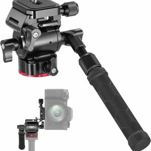 Neewer GM26 Metal Vertical Fluid Tripod Head (Black/Red)