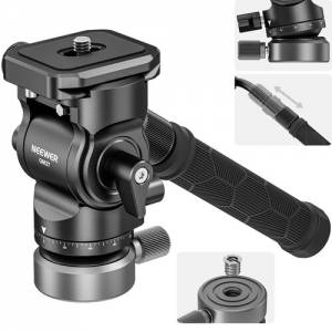 Neewer GM27 Tripod Fluid Head with Leveling Base (Black)