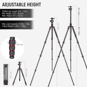 NEEWER N55C 68"/172cm Carbon Fiber Monopod Tripod