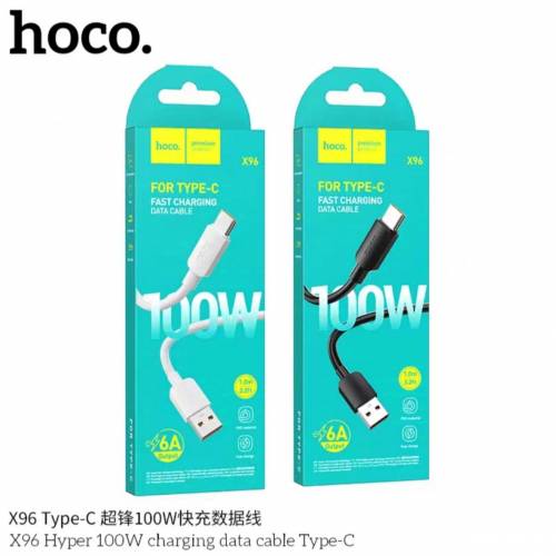 全新原裝HOCO X96 100W  6A USB Type-C 快速充電線 1米長 白色