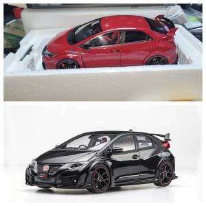 EBBRO 1/18 HONDA CIVIC TYPE R 2015 UK License Plate Red / JP License Plate Black