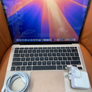 99%New MacBook Air 13吋 2020年 M1 8+256SSD 玫瑰金色 有配件 香港行貨 首選超值