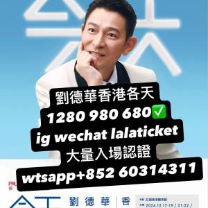 劉德華 1280 980 680 連位單人 華仔演唱會 劉德華香港演唱會2024-2025 香港場 演唱...