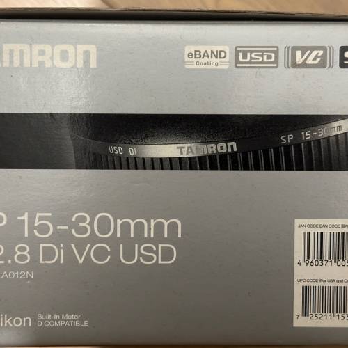 Tamron A012N SP 15-30 F2.8 Di VC USD-Nikon