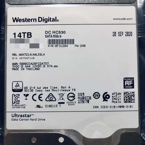 WD Ultrastar DC HC530 14TB