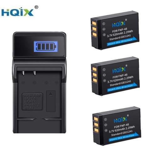 HQIX NP-48 Rechargeable Lithium-Ion Battery With Charger For FUJIFILM