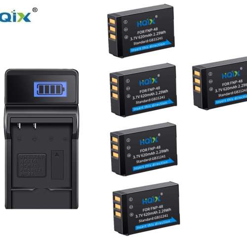HQIX NP-48 Rechargeable Lithium-Ion Battery With Charger For FUJIFILM