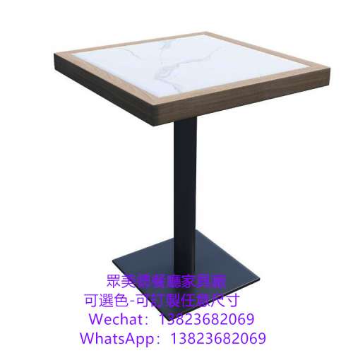 人造石餐廳桌子加工廠,岩板包不鏽鋼邊餐枱,電動轉盤大圓桌,包間VIP房餐桌加工廠,四...