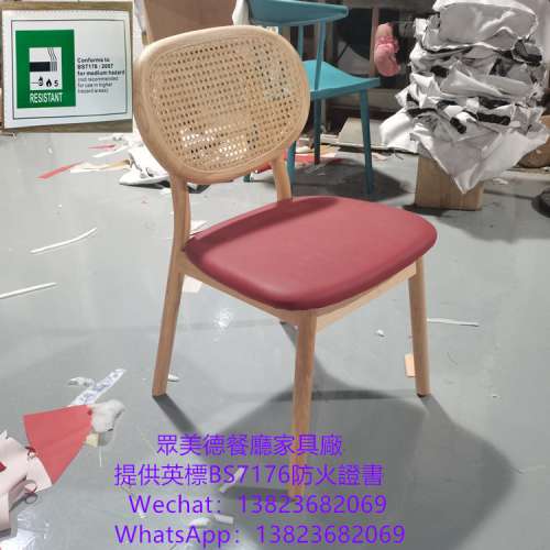 實木餐椅加工廠,茶餐西餐廳餐枱椅訂做,港式餐廳餐椅凳子訂造,阻燃皮革坐墊可開防火...