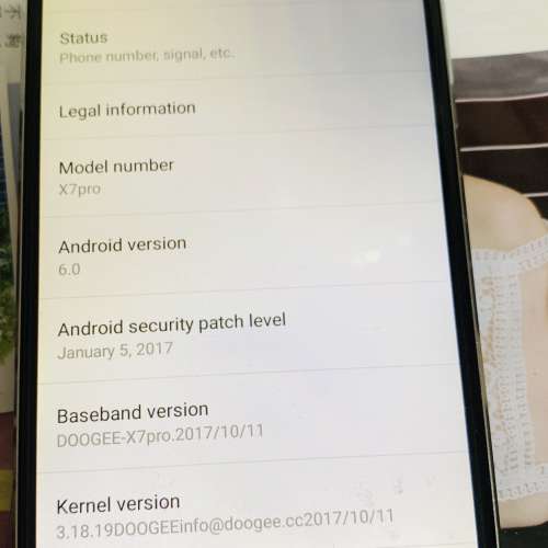 DOOGEE Android phone Model X7pro