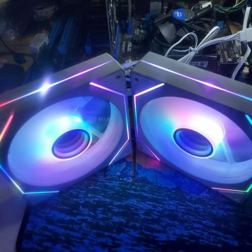 2 PCS of COOLING FAN FOR GAMING COMPUTER CASE WITH ONE CONTROL SWITCH