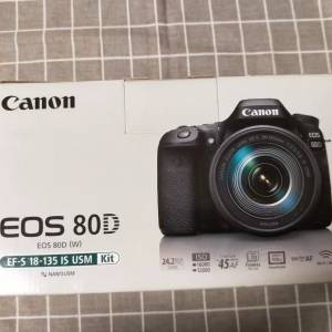 佳能80D 單反相機自用，港版，有盒有購買單據fullset!