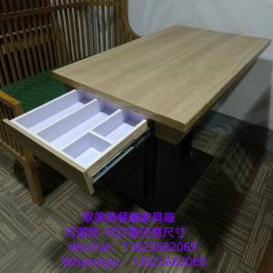 茶餐料理店餐廳餐桌訂造,防火膠板抽屜餐桌檯子訂造,工業風餐桌椅批發,咖啡廳桌椅批...