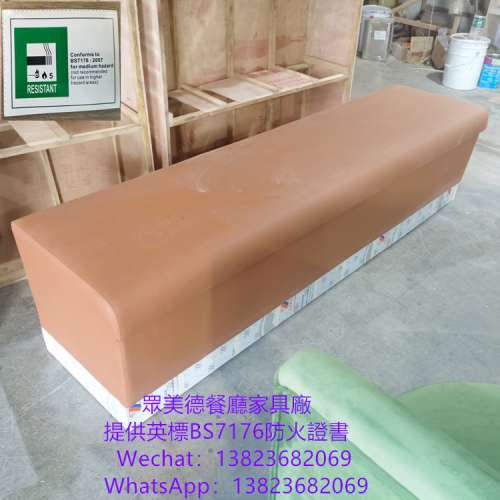 儲物櫃沙發訂製,茶餐料理店卡位沙發座椅訂造,英標阻燃防火皮革沙發訂做,法式意大利...