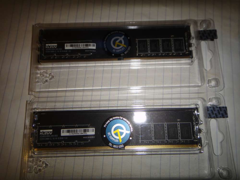 Desktop Ram KLEVV 8GBx2共16GB DDR4 2666 - 二手或全新RAM 記憶體