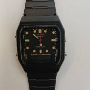 ( 日本制造）Vintage Citizen C480-313810 Ana-Digital Quartz Watch