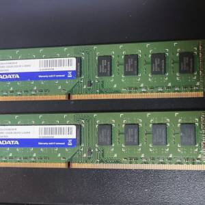 2條 ADATA DDR3 1333 2G RAM 2條 (雙面)