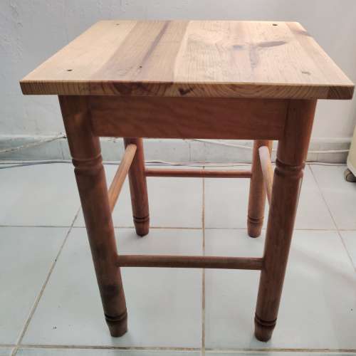 原木小椅子小茶几  95成新