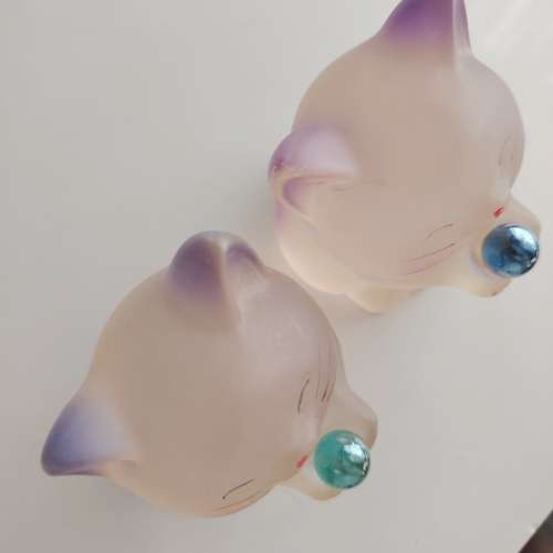 可愛招財貓一對(兩隻)高12CM 香港大學站