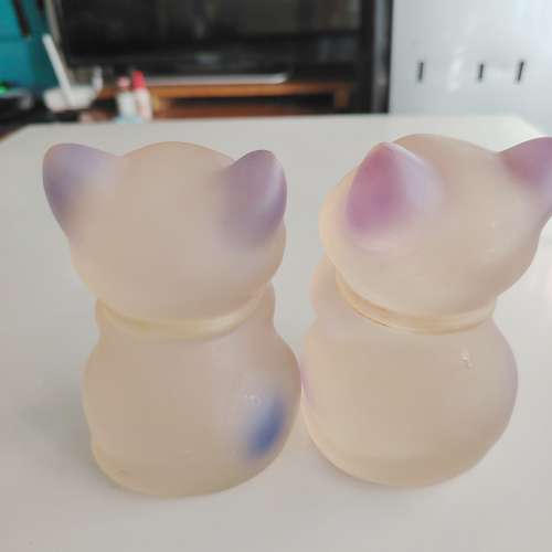 可愛招財貓一對(兩隻)高12CM 香港大學站