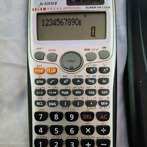 Casio fx~50FH II程式計算機 H K E A A. 驗證合格   剛換全新電池太陽能合中學生數...