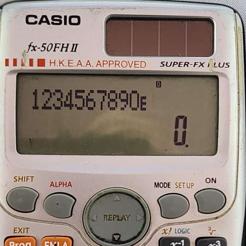 Casio fx~50FH II程式計算機 H K E A A. 驗證合格   剛換全新電池太陽能合中學生數...