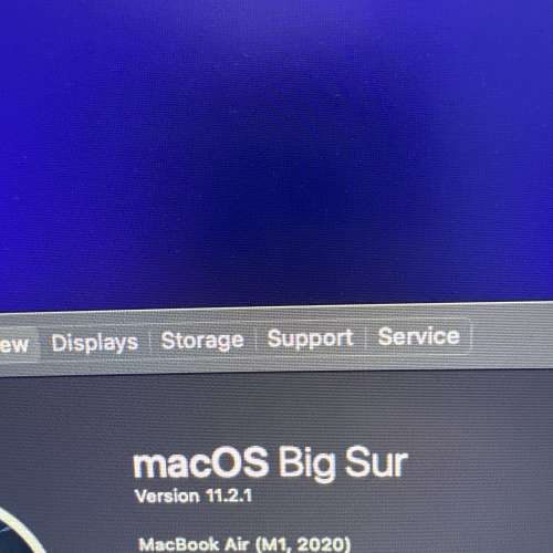 M1 Macbook air 99%新 0花痕 (Big Sur 11.2.1) 全套連盒