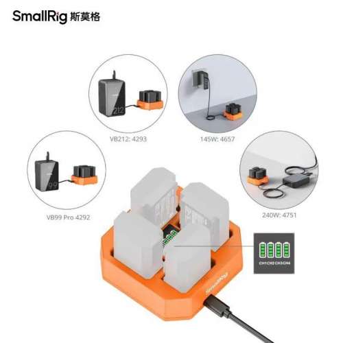 Smallrig FZ100 4格充電座 SMALLRIG NP-FZ100 4-CHANNEL CAMERA BATTERY CHARGER 4839