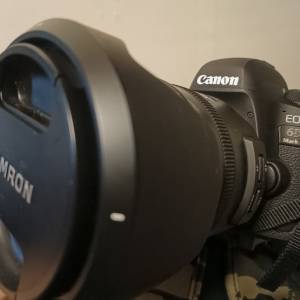 Canon EOS 6D Mark II 全片幅相機與Tamron 三組鏡頭搭配Canon相機連接器（標準、長...