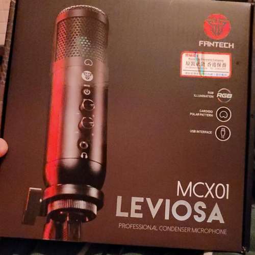 全新Fantech Leviosa MCX01 麥克風咪高風電腦枱式專業直播聲卡降噪電容咪USB micro...