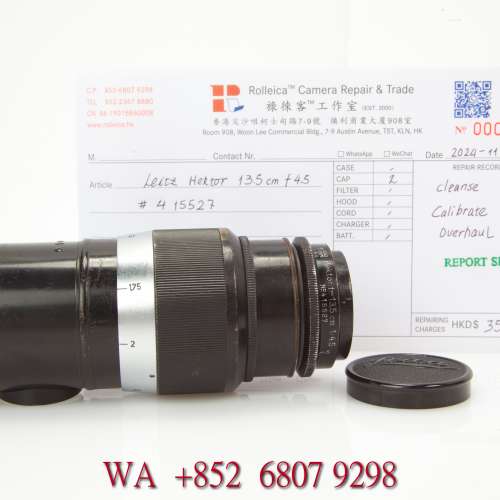 Hektor 135 f4.5 black paint version, Overhauled @ Rolleica™  HK$1,700