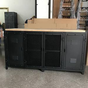 solid wood storage cabinet