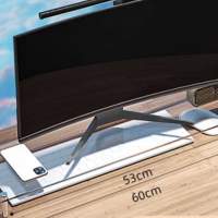 ⌨️ Monitor TV Stand Acrylic 60cm Table Desk Extension Support Transparent NE...