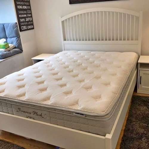 White Wooden Queen Bed Frame