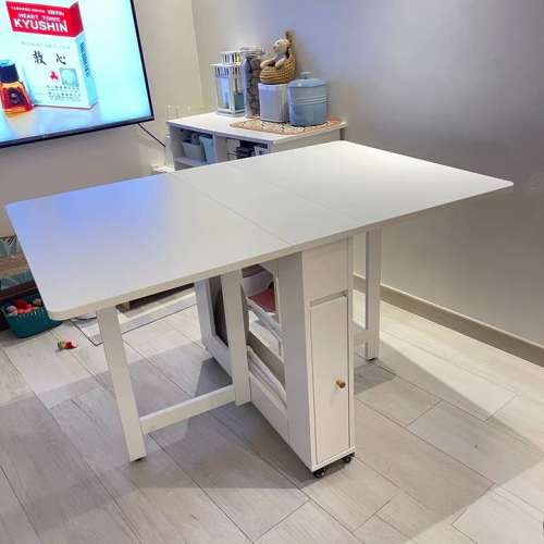 Small apartment folding dining table multifunctional storage dining table