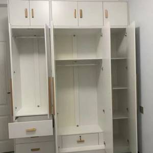 Bedroom wardrobe hanging clothes storage cabinet