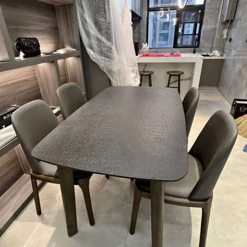 Rock slab dining table