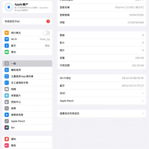 iPad Pro M1 12.9 256GB WiFi + Apple Pencil 2