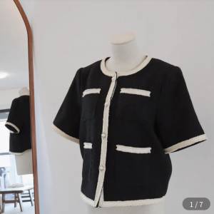 British Berry Eevee. Co 小香風黑白Tweed短袖外套 (原價$478)