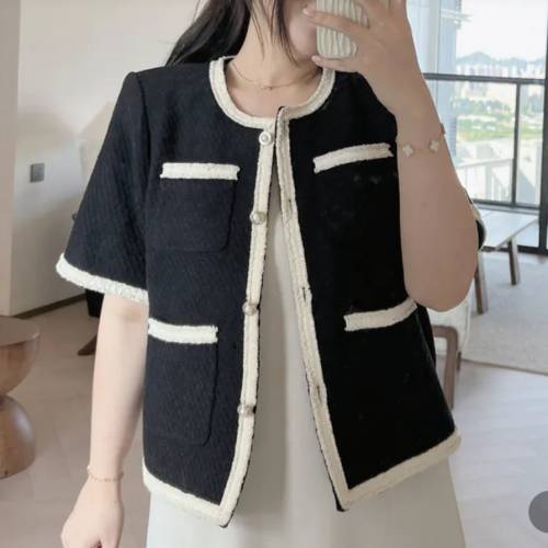 British Berry Eevee. Co 小香風黑白Tweed短袖外套 (原價$478)