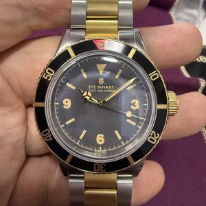 99% New Steinhart Ocean One Vintage two-tone Diver Watch $3980. Only