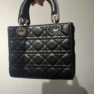 Lady Dior Handbag small size black silver  4格黑銀戴妃包