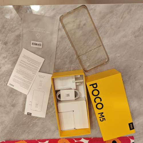 已過保超靚仔FULL BOX SET9成新港行小米Poco M5黃色 6+128GB