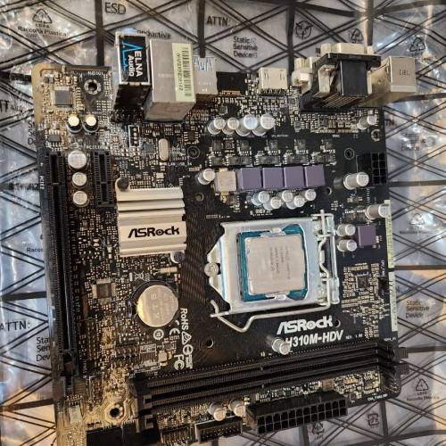 Intel i5 9400f + Asrock H310M-HDV itx底板 + 8GB DDR4